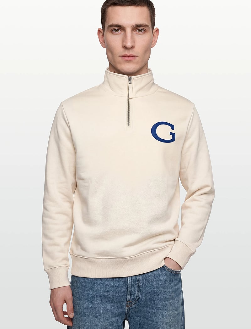 Gant - G BADGE HALF ZIP - nach anlass kaufen - cream - 3