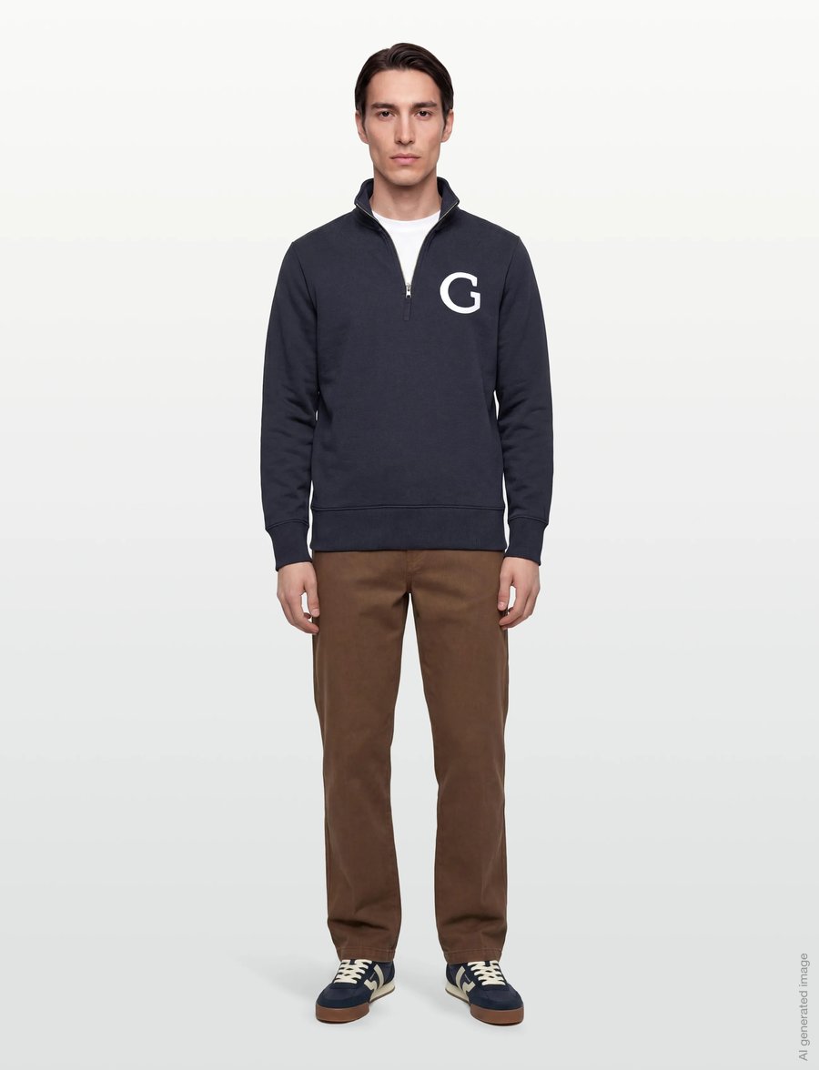 Gant - G BADGE HALF ZIP - shoppa efter tillfälle - evening blue - 0