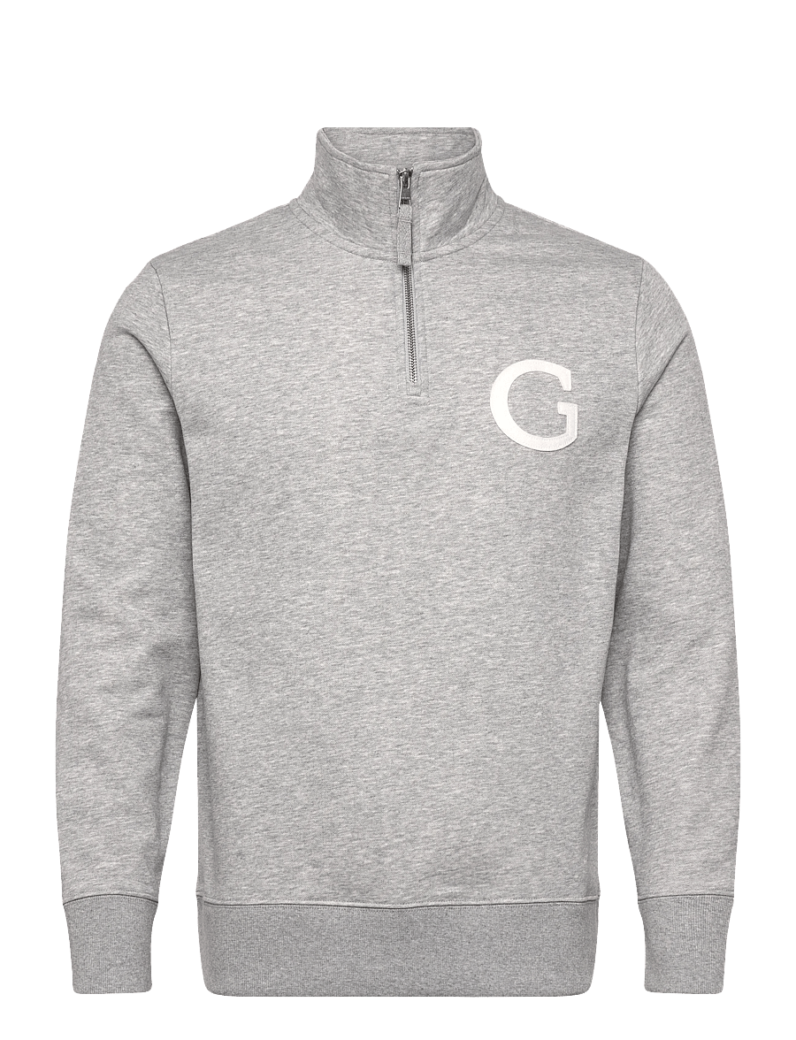 Gant - G BADGE HALF ZIP - shop etter anledning - grey melange - 1