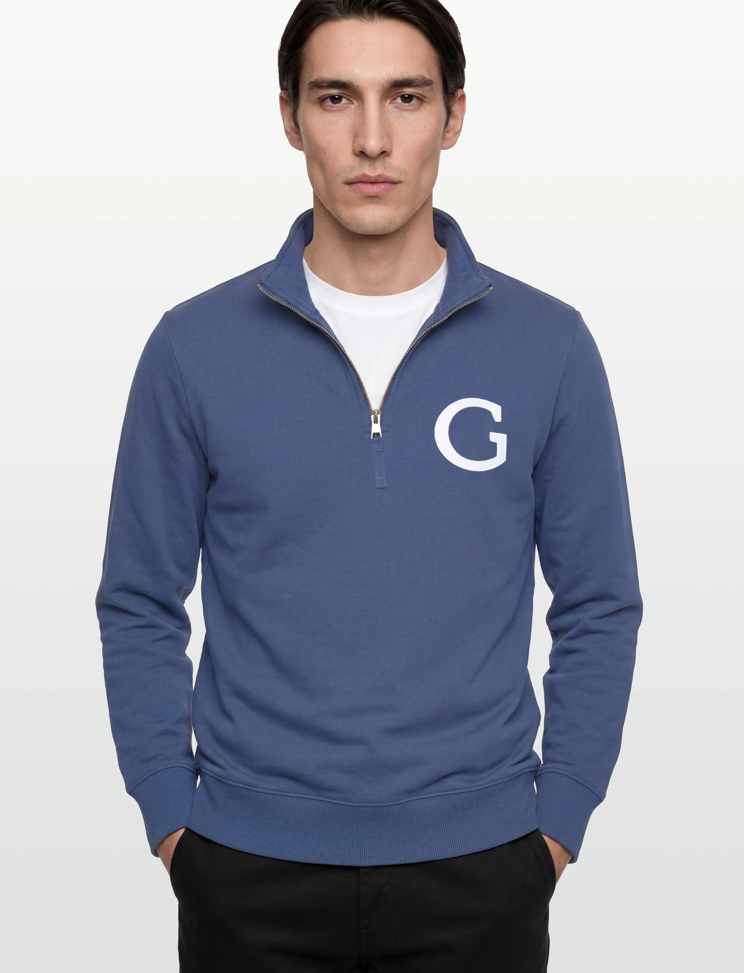 Gant - G BADGE HALF ZIP - shoppa efter tillfälle - vintage blue - 3