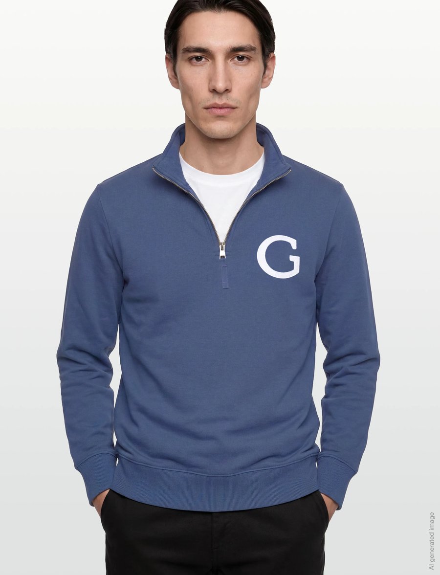 Gant - G BADGE HALF ZIP - shoppa efter tillfälle - vintage blue - 3