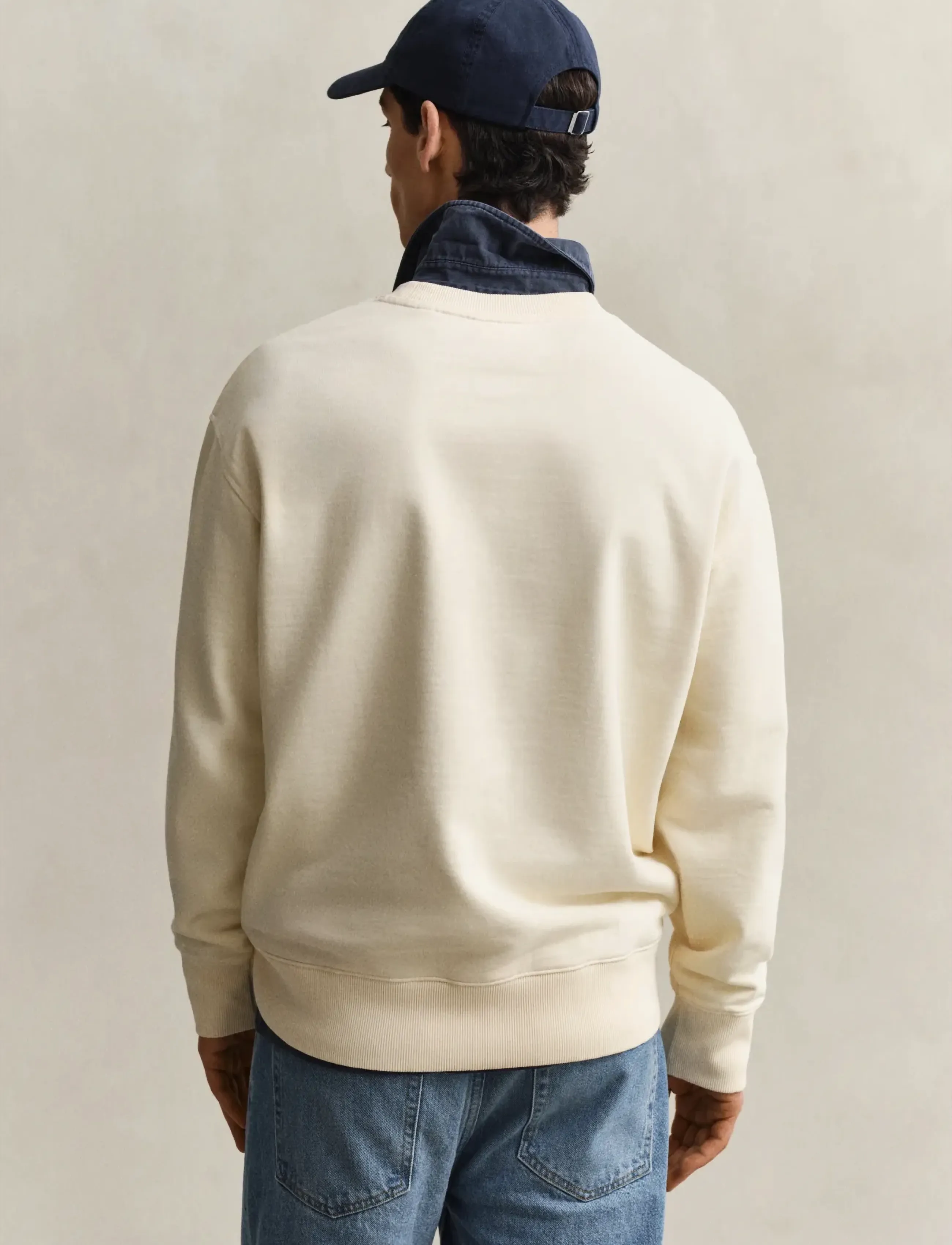 Gant - SPRAY GRAPHIC C-NECK - swetry - cream - 2
