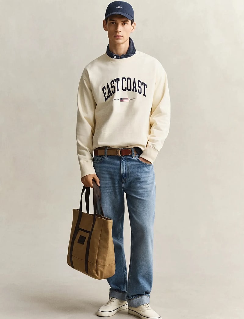 Gant - SPRAY GRAPHIC C-NECK - shop efter anledning - cream - 4