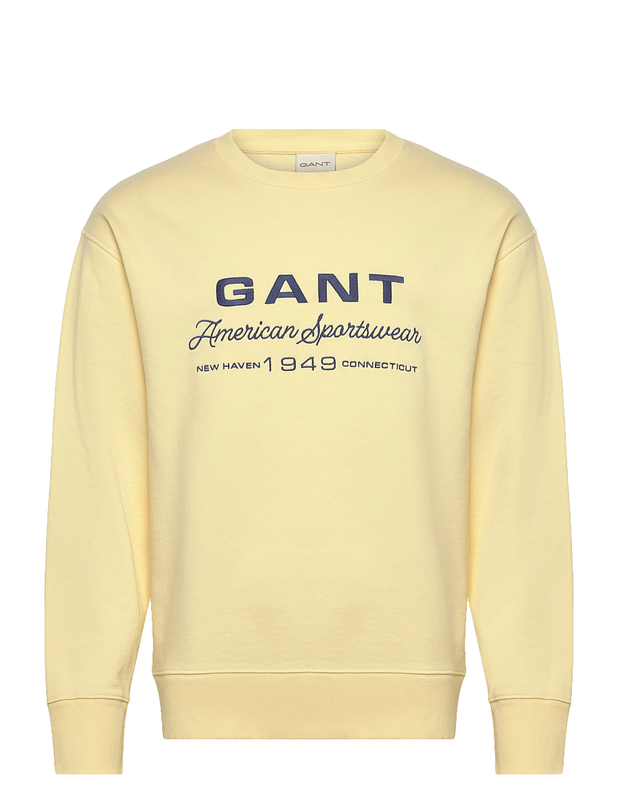 Gant - SPRAY GRAPHIC C-NECK - shop efter anledning - vanilla yellow - 1