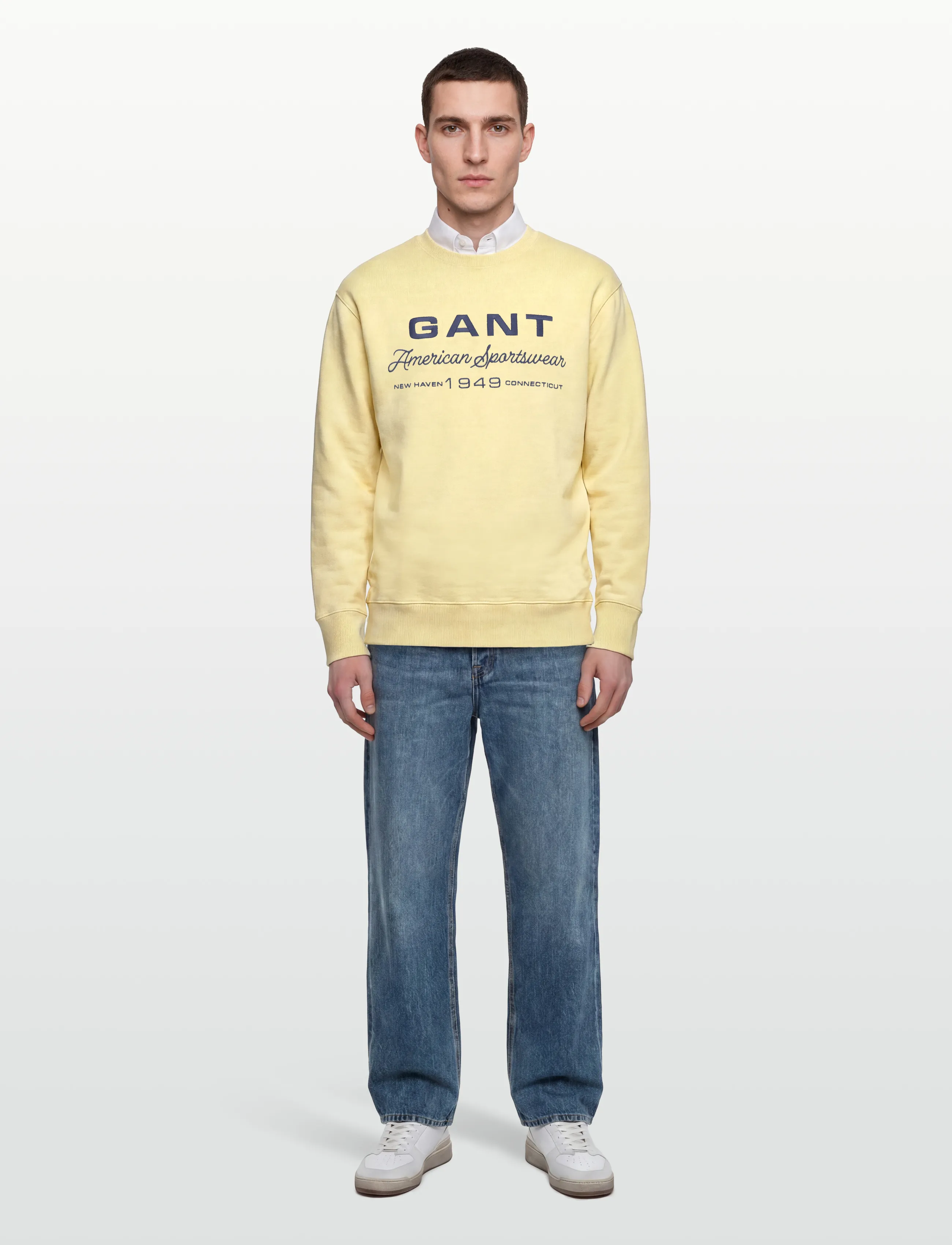Gant SPRAY GRAPHIC C-NECK - Gant - VANILLA YELLOW / yellow