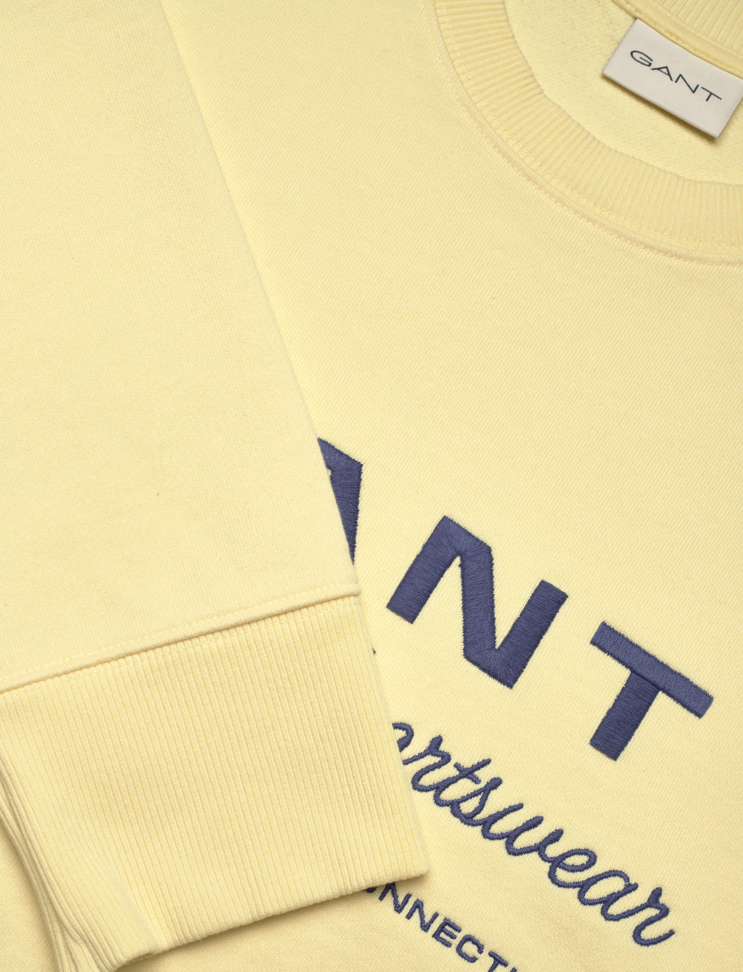 Gant - SPRAY GRAPHIC C-NECK - osta olukorra järgi - vanilla yellow - 5