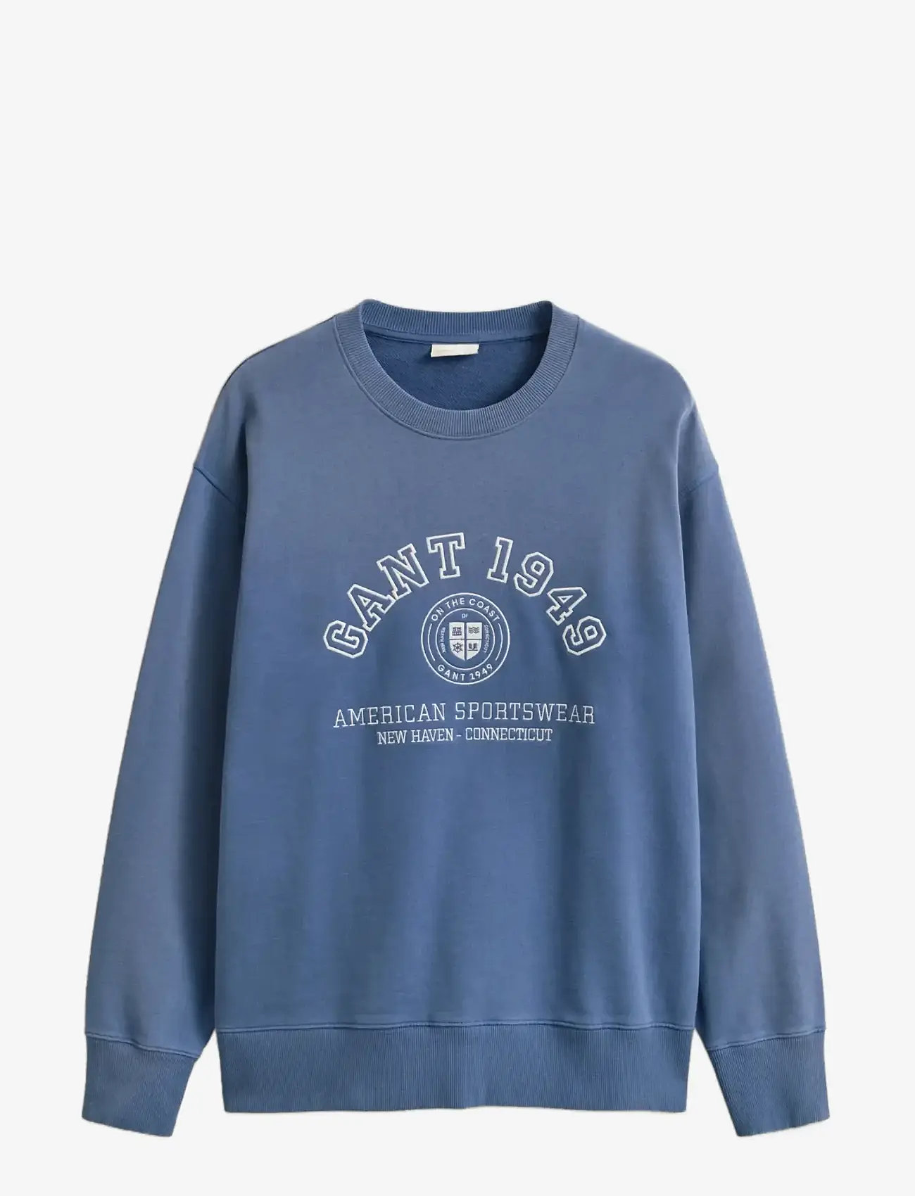 GANT - SPRAY GRAPHIC C-NECK - sweats - vintage blue - 1