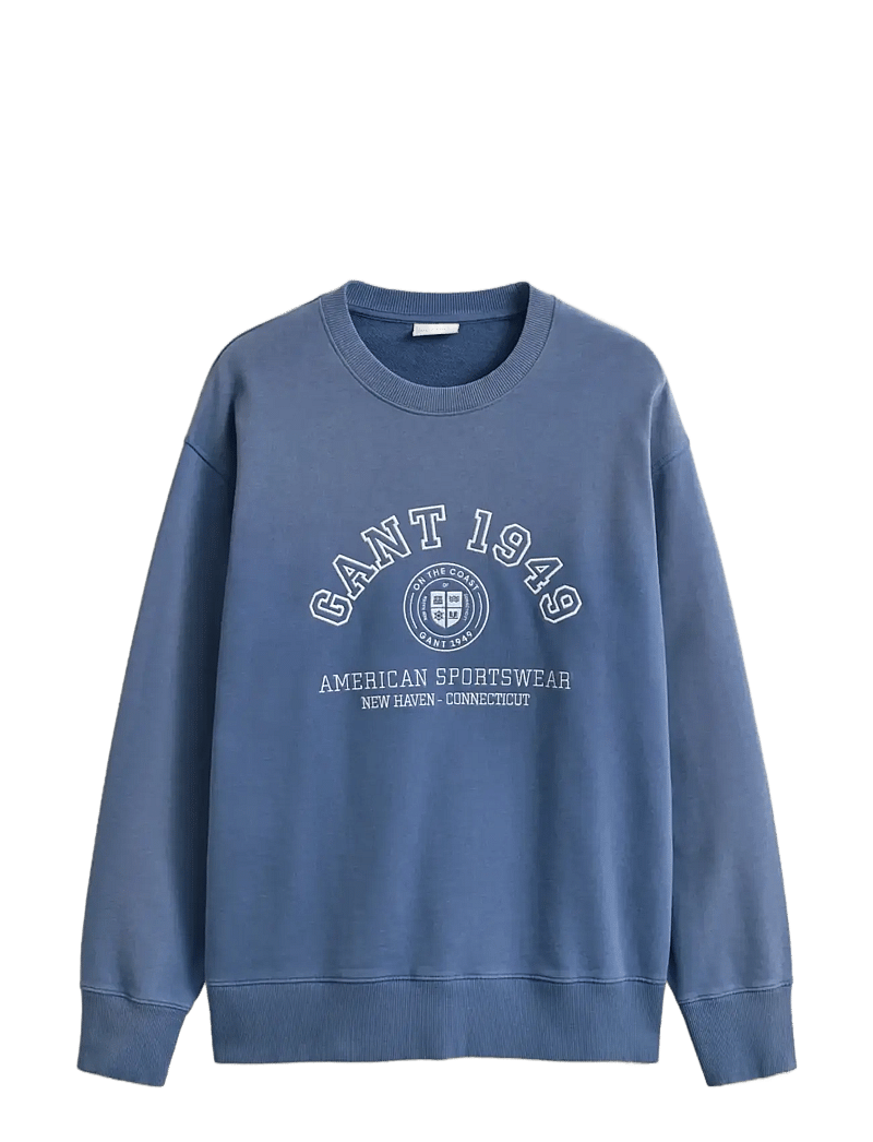 GANT - SPRAY GRAPHIC C-NECK - sweats - vintage blue - 1
