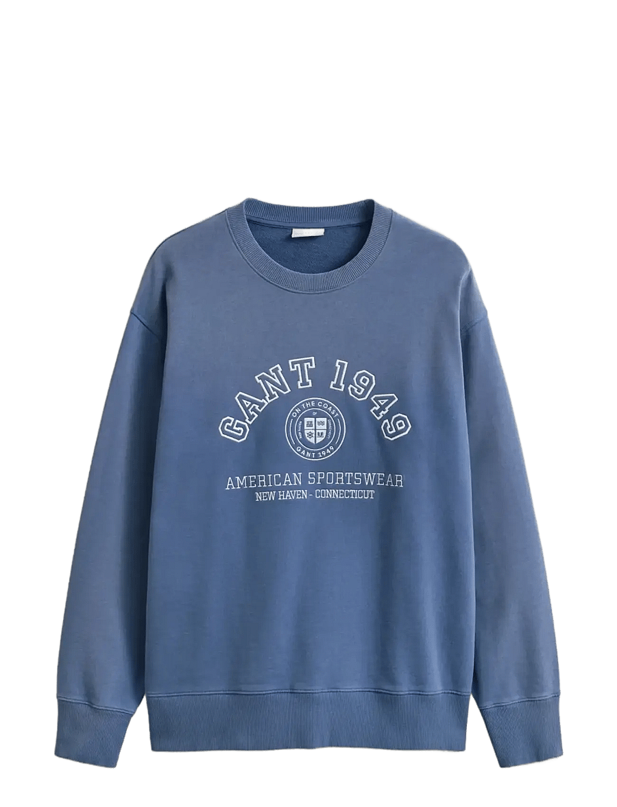 Gant - SPRAY GRAPHIC C-NECK - shop efter anledning - vintage blue - 1