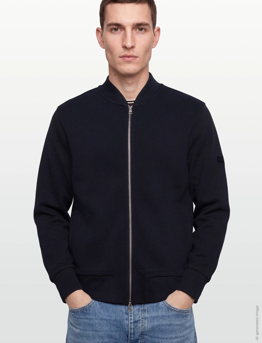 Gant - MERCERISED TEXTURE BOMBER - osta olukorra järgi - evening blue - 3