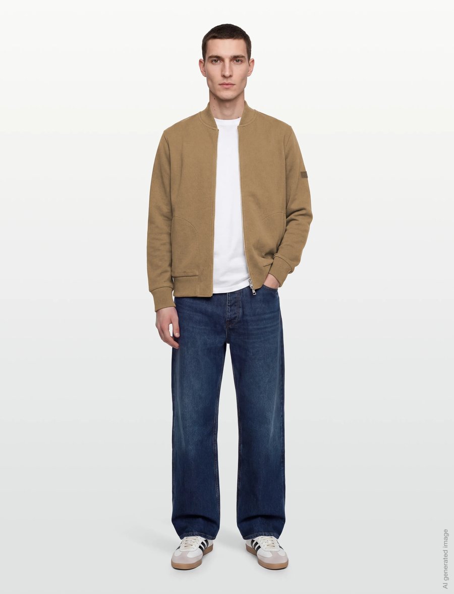 Gant - MERCERISED TEXTURE BOMBER - shop efter anledning - light taupe - 0