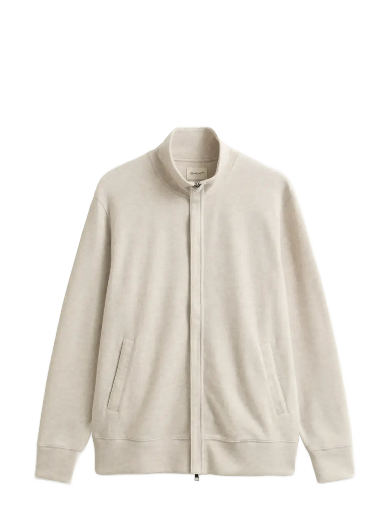 GANT LIGHT SACKER RIB FZ - Outerwear - SEED MELANGE / beige