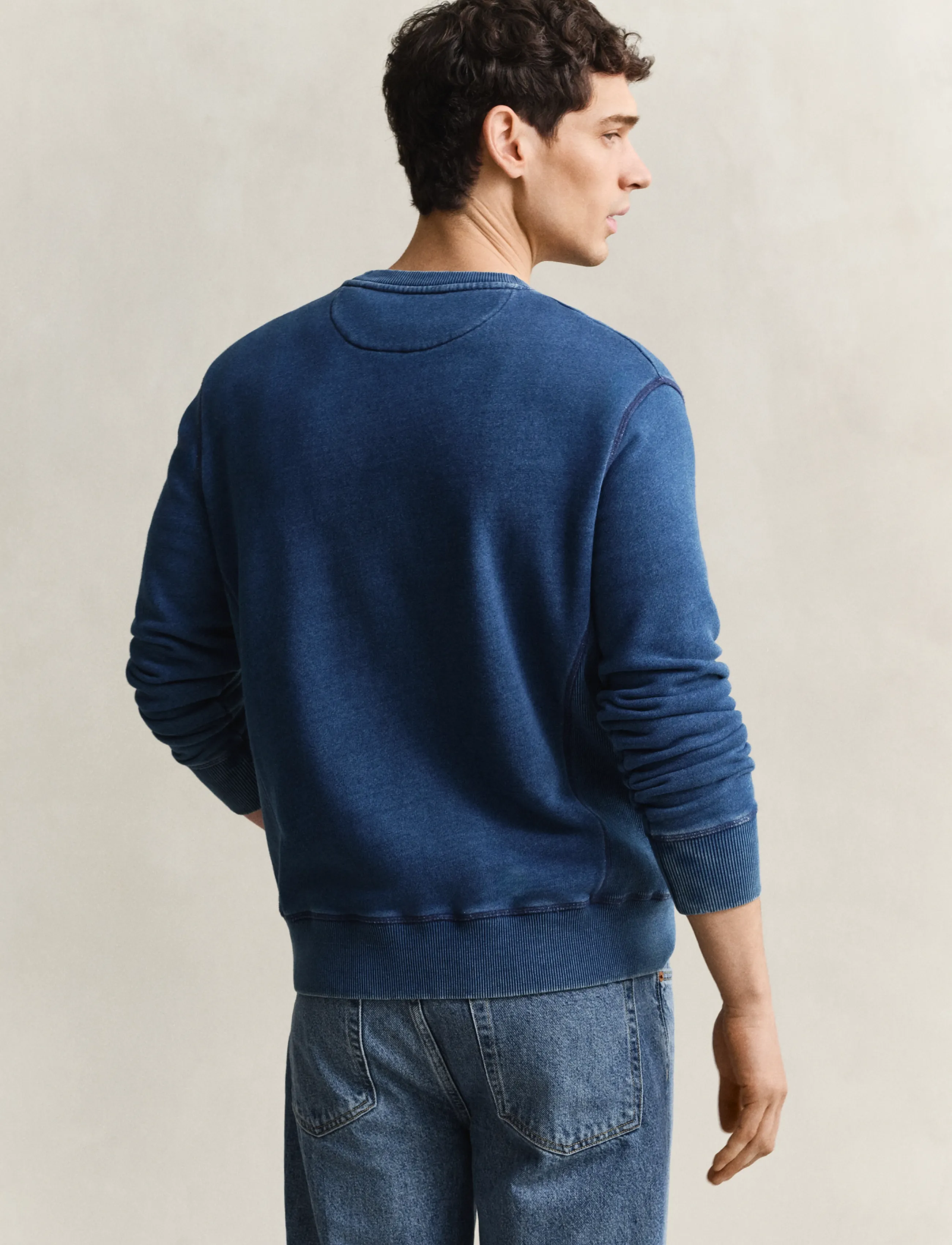 Gant - INDIGO C-NECK SWEAT - collegepaidat - indigo - 2