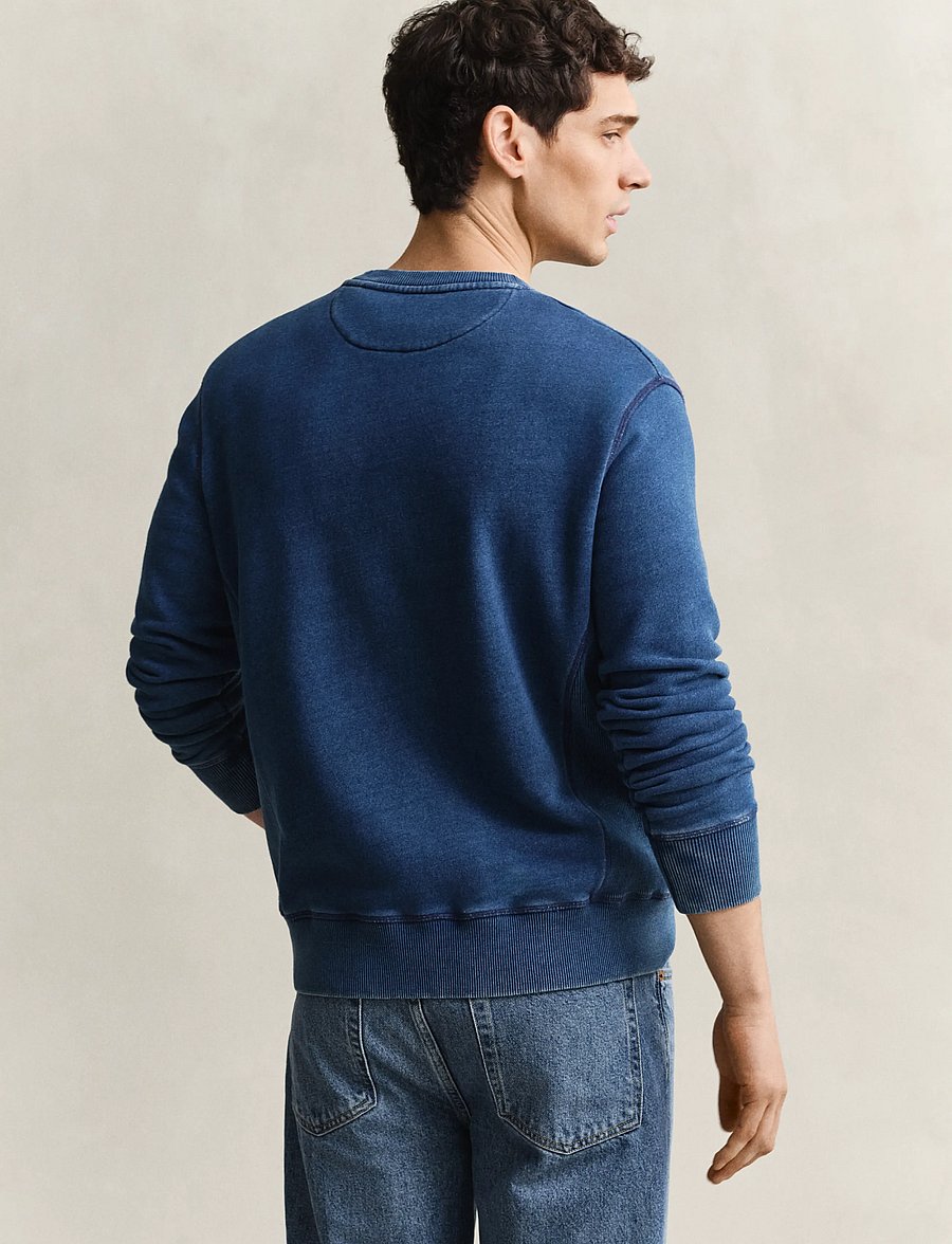 Gant - INDIGO C-NECK SWEAT - collegepaidat - indigo - 2