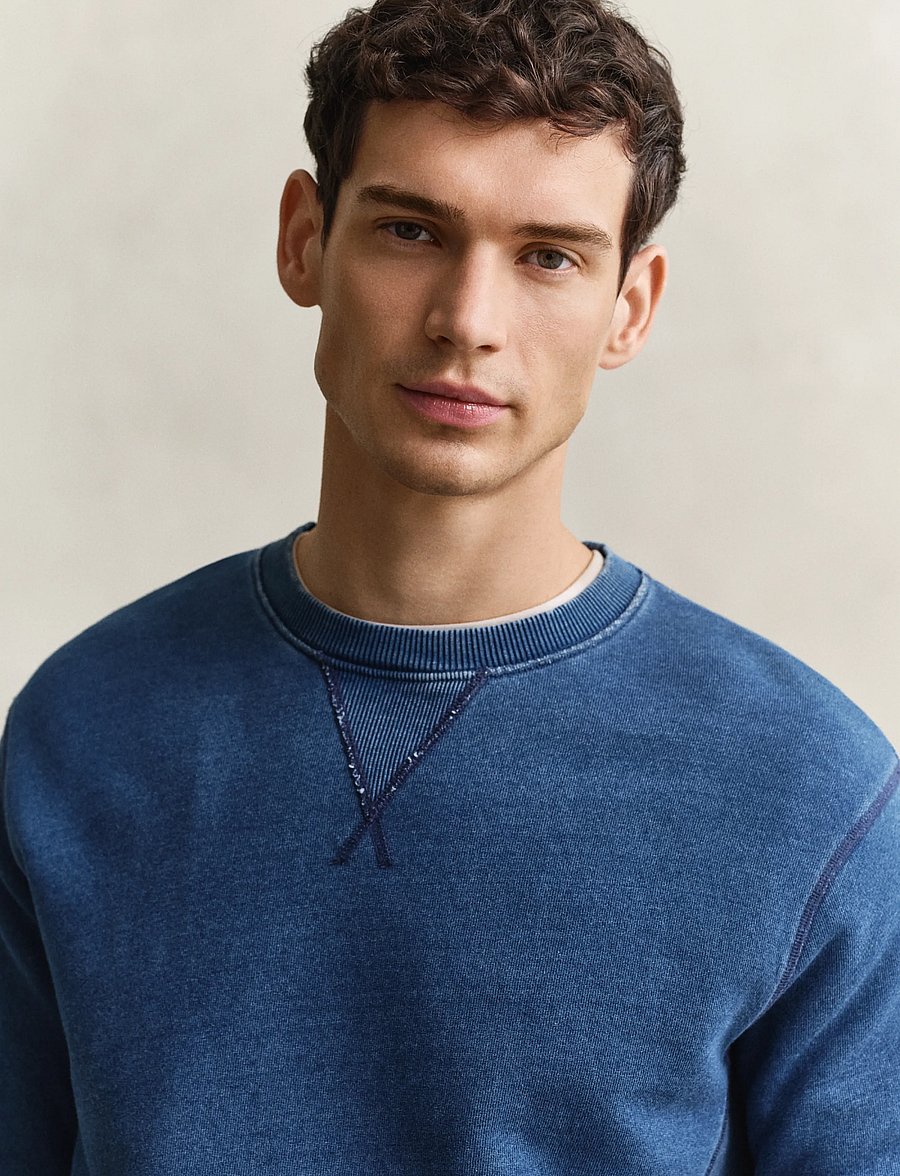 Gant - INDIGO C-NECK SWEAT - collegepaidat - indigo - 5