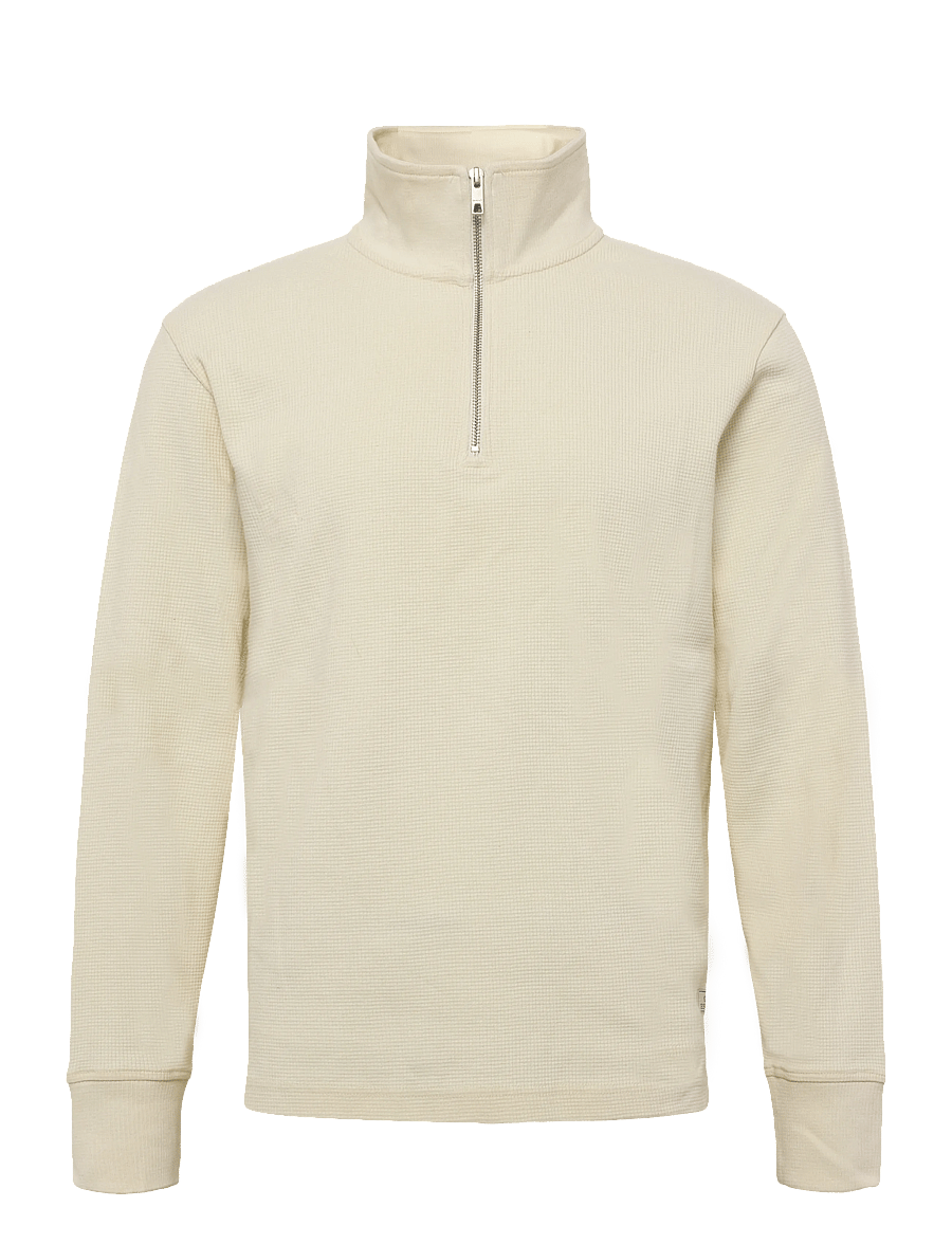 Gant - MICRO TEXTURE HALF-ZIP - pullover mit halbem reißverschluss - cream - 1