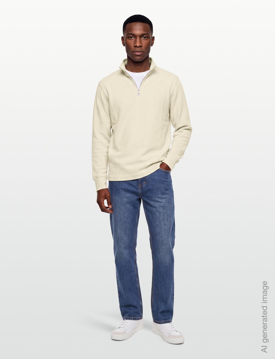 Gant - MICRO TEXTURE HALF-ZIP - pullover mit halbem reißverschluss - cream - 0