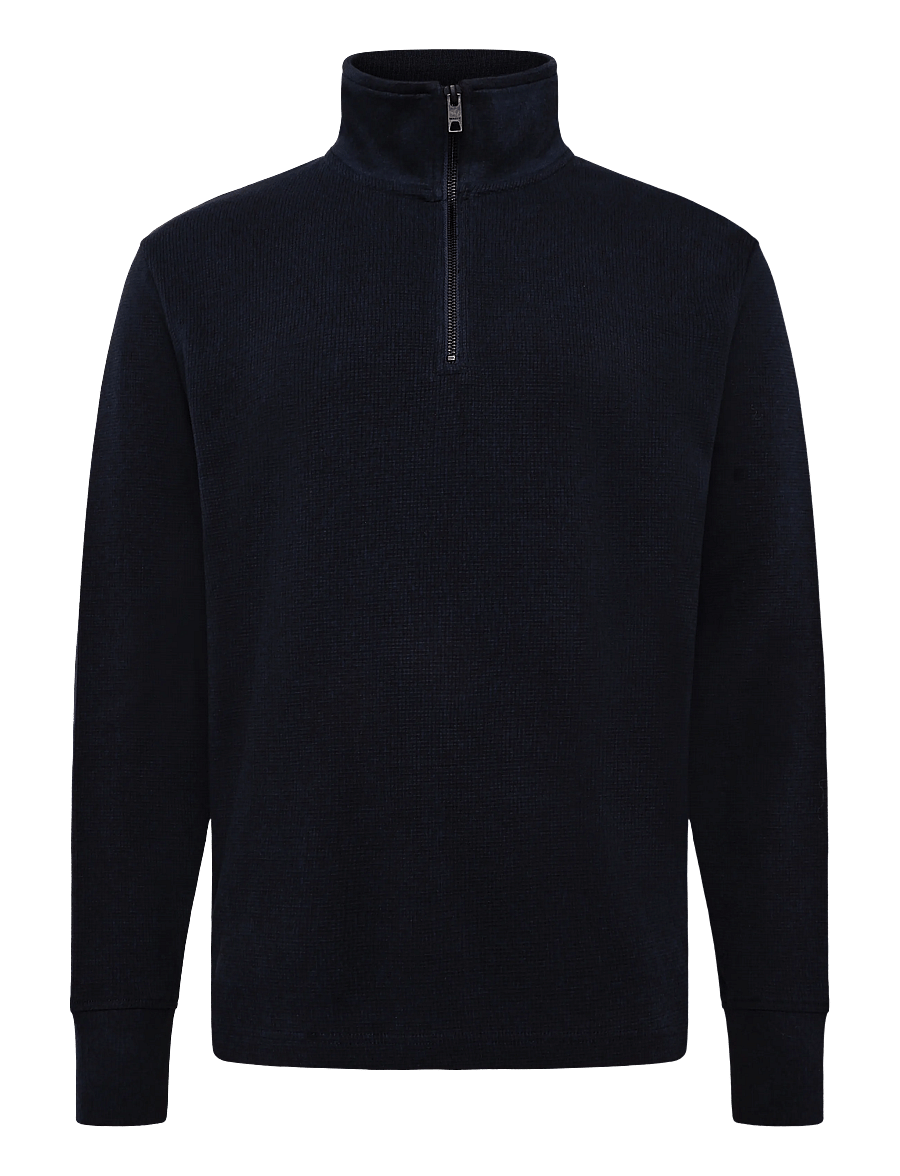 Gant - MICRO TEXTURE HALF-ZIP - halfzip strik - evening blue - 0