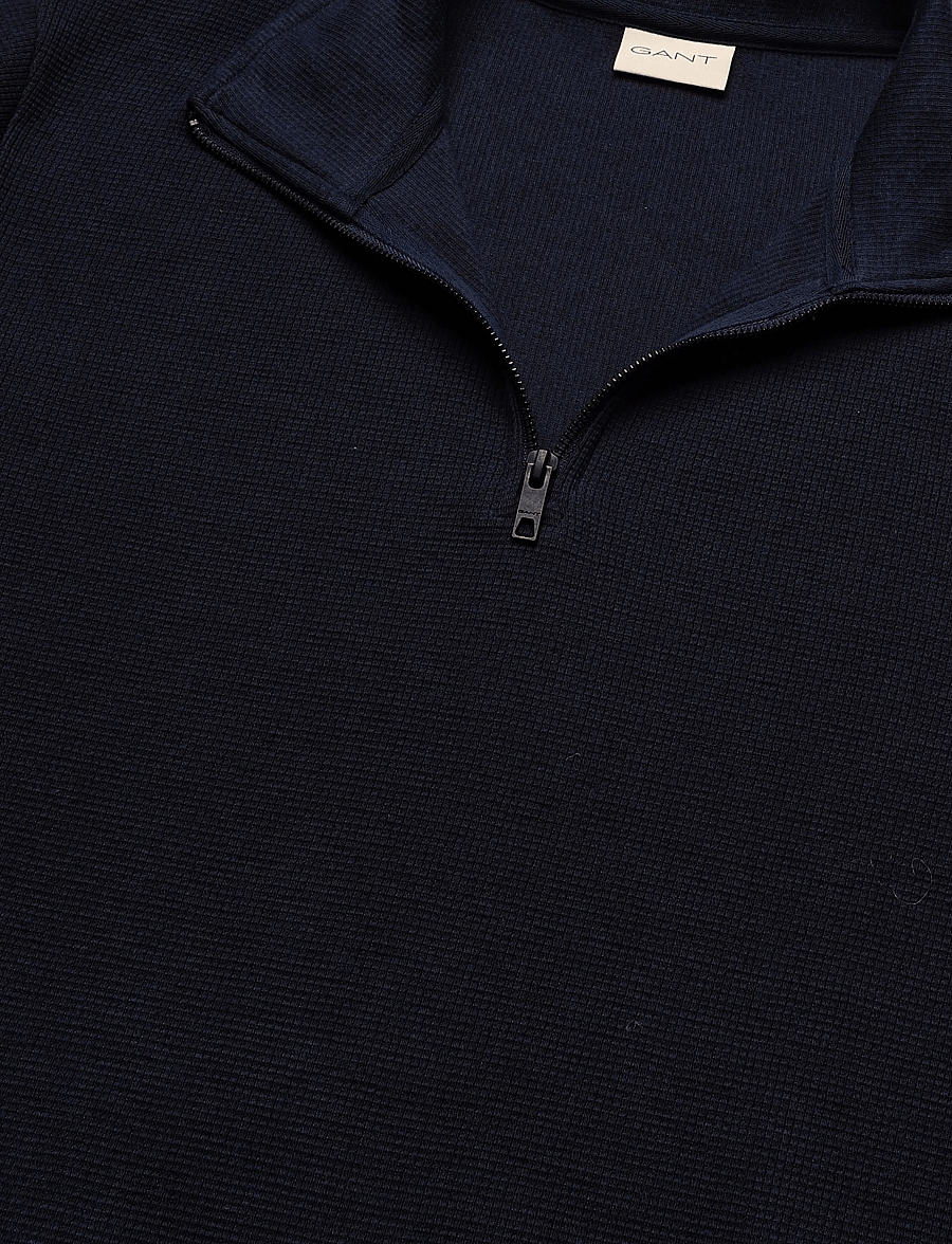 Gant - MICRO TEXTURE HALF-ZIP - halfzip strik - evening blue - 2