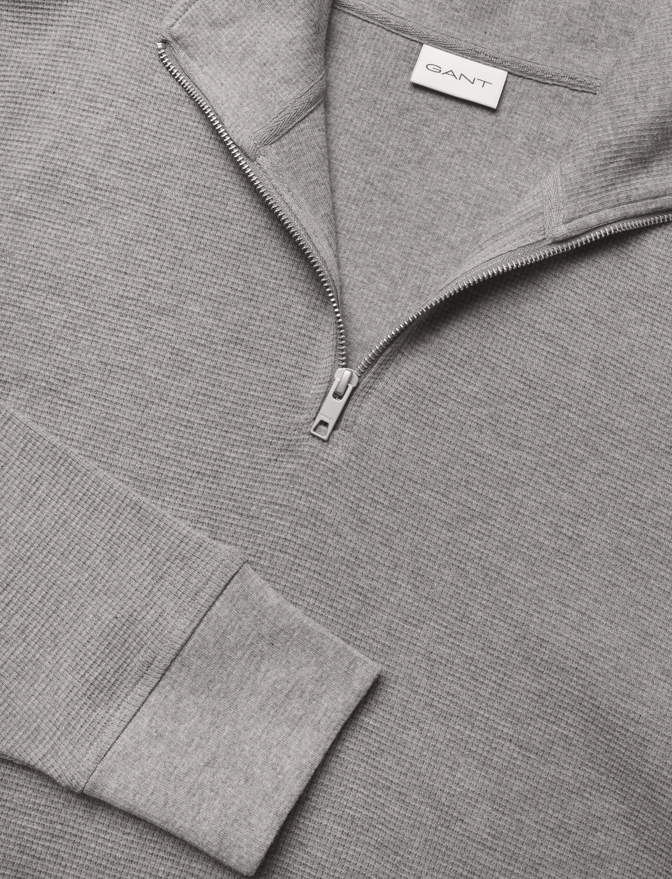 Gant - MICRO TEXTURE HALF-ZIP - pullover mit halbem reißverschluss - grey melange - 2