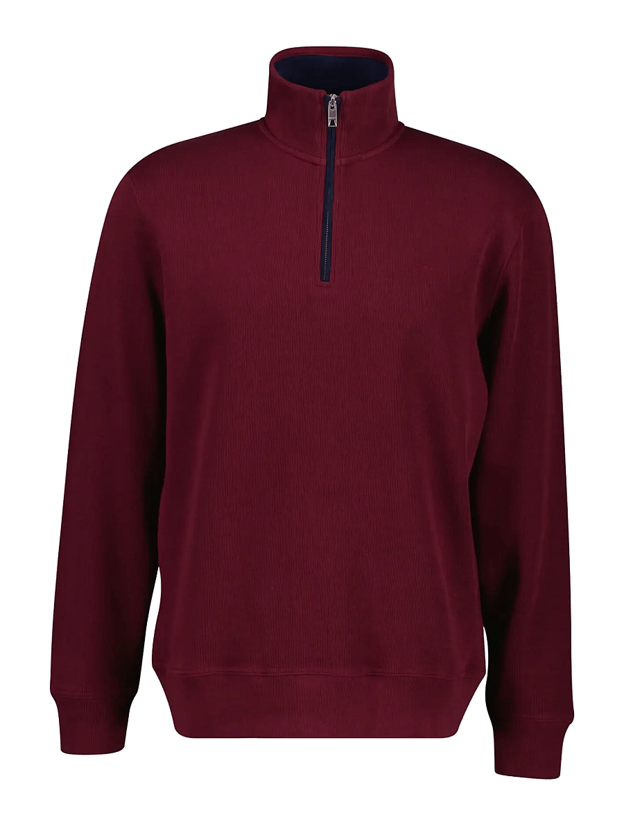 Gant - SACKER RIB HALF ZIP - halfzip strik - deep grape wine - 1