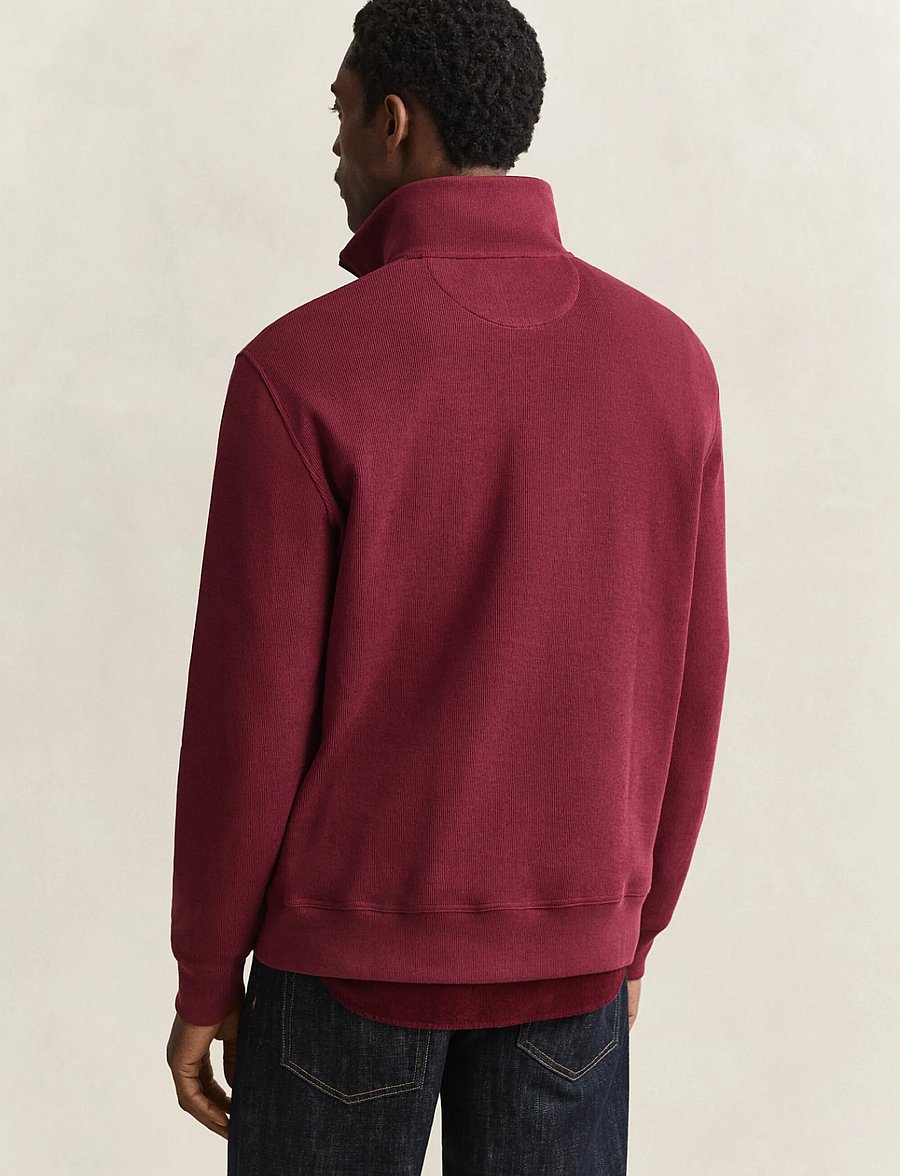Gant - SACKER RIB HALF ZIP - halfzip strik - deep grape wine - 2