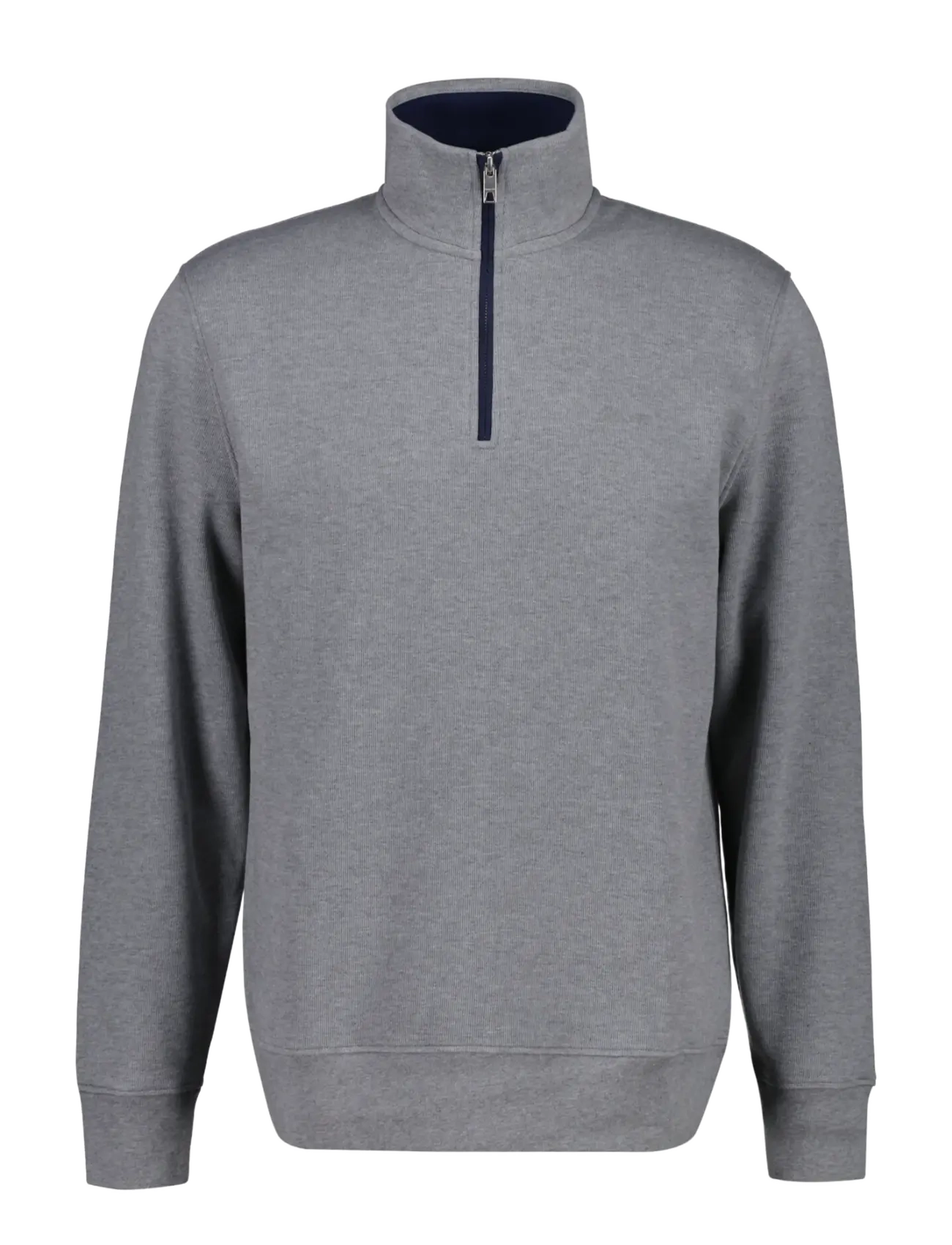 Gant SACKER RIB HALF ZIP - Gant - GREY MELANGE / grey