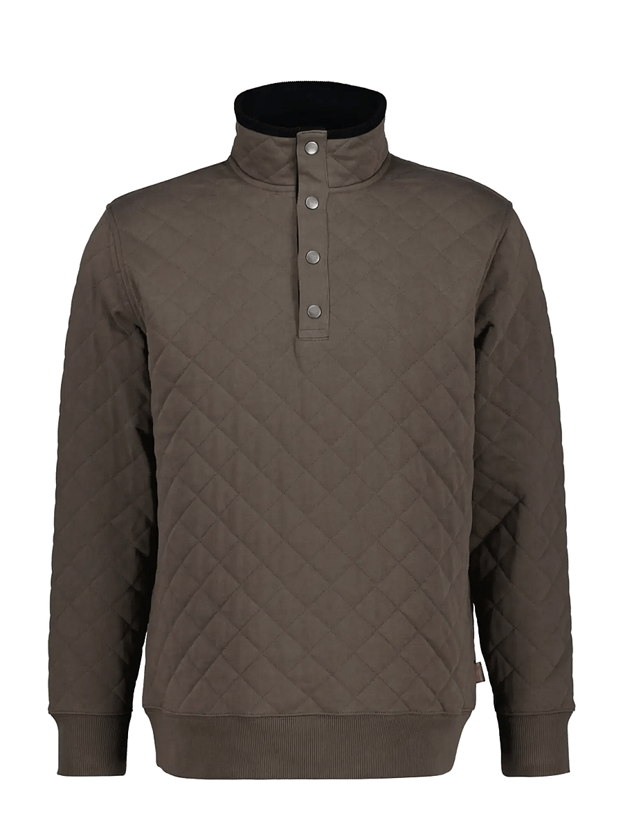 Gant - QUILTED SWEAT HALF ZIP - golfy - faded taupe - 0