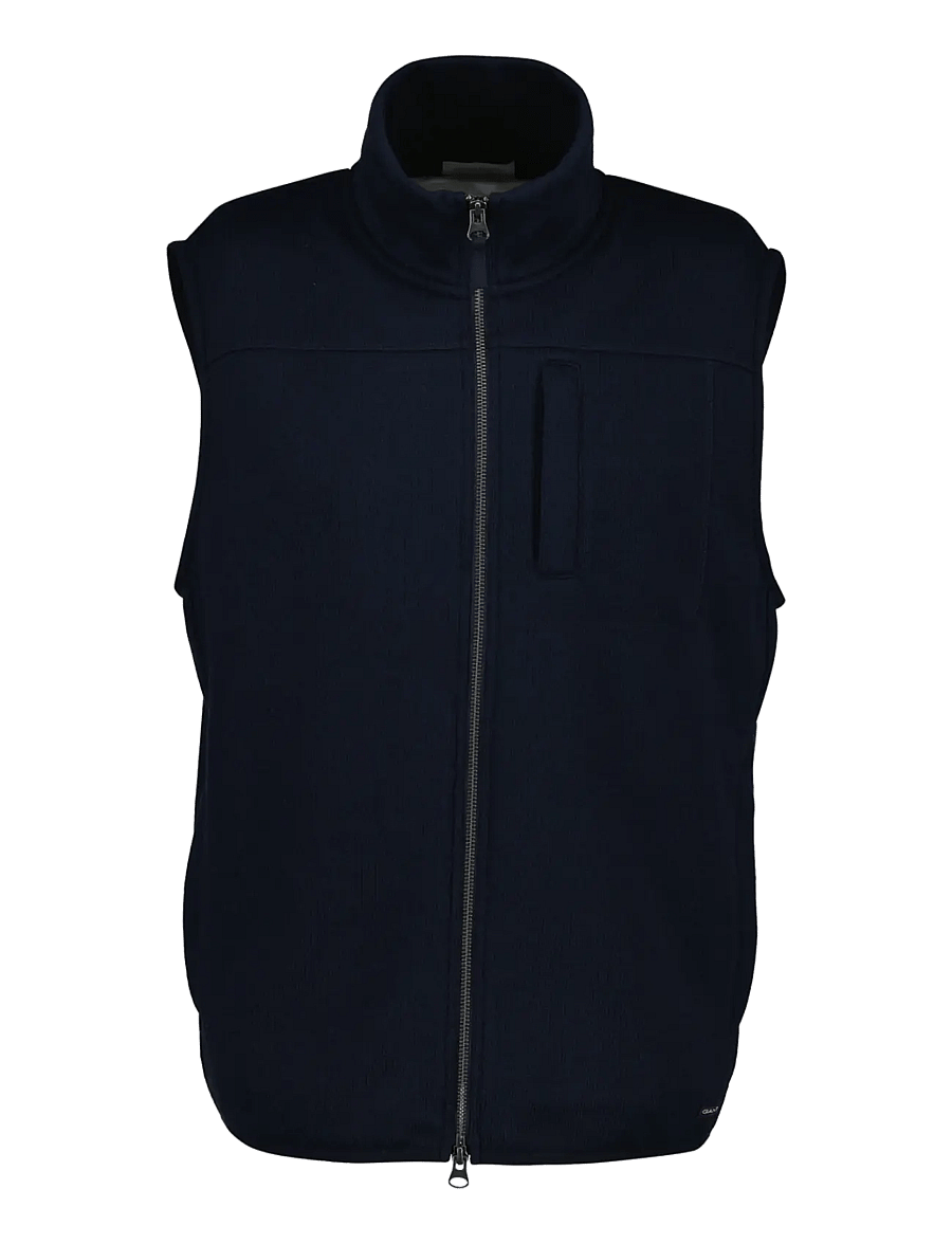 Gant - ZIPPED FLEECE VEST - västar - evening blue - 1