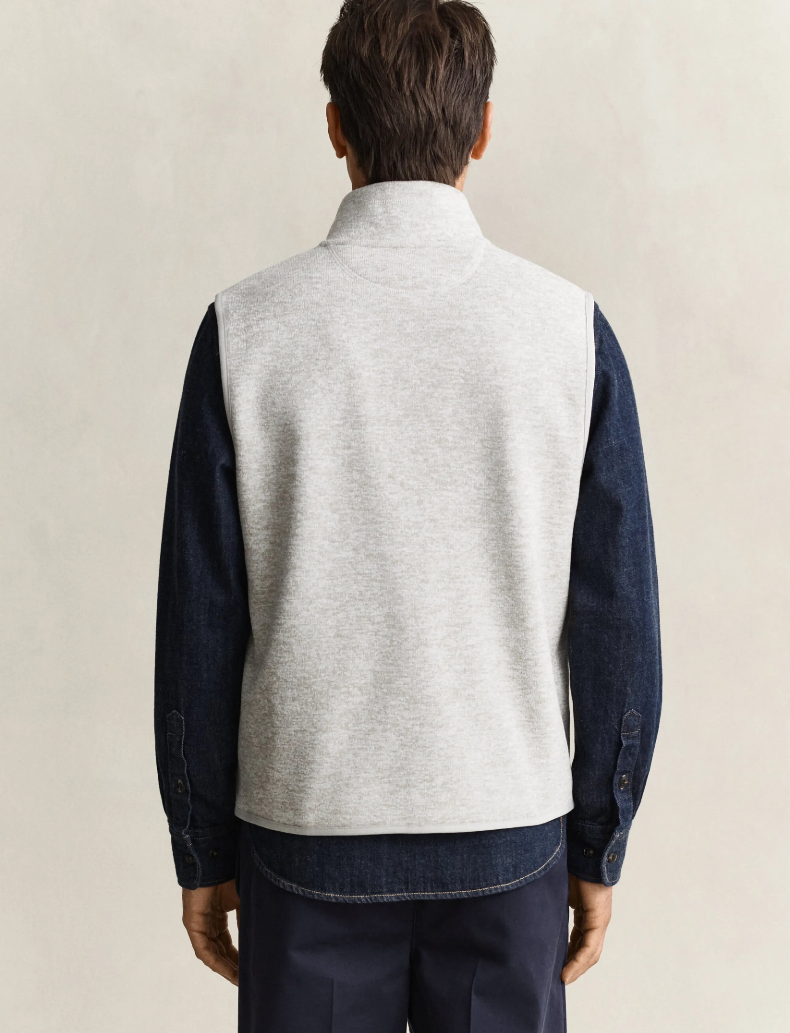 Gant - ZIPPED FLEECE VEST - westen - warm gray melange - 3