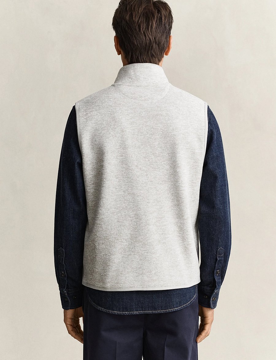 Gant - ZIPPED FLEECE VEST - westen - warm gray melange - 3