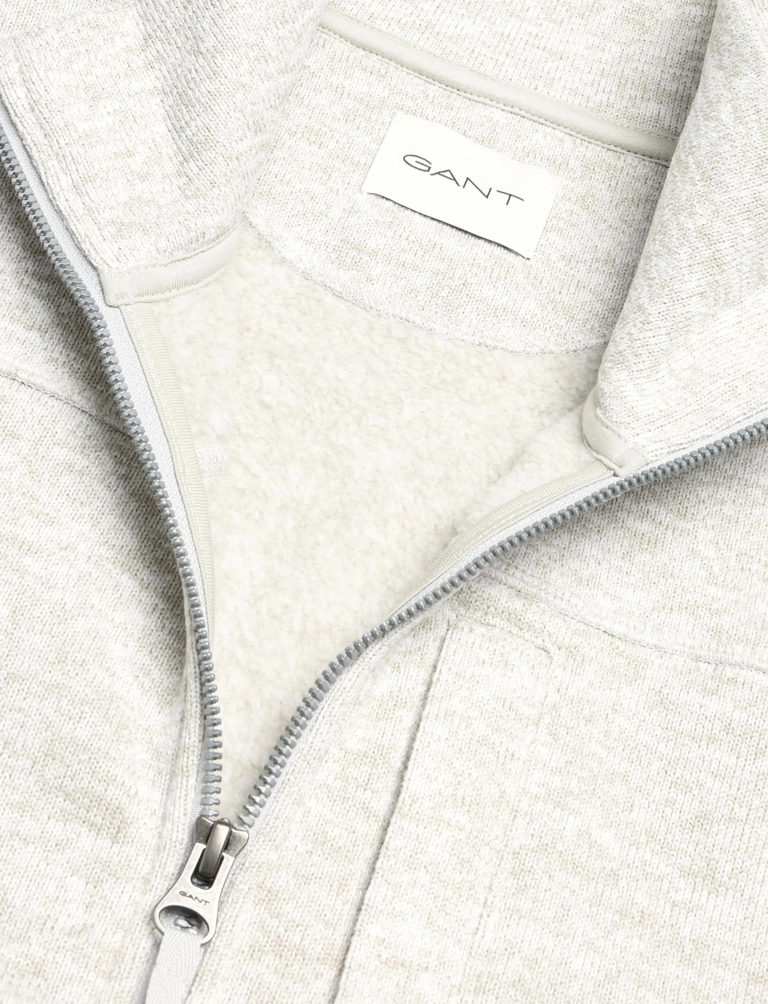 Gant - ZIPPED FLEECE VEST - westen - warm gray melange - 4