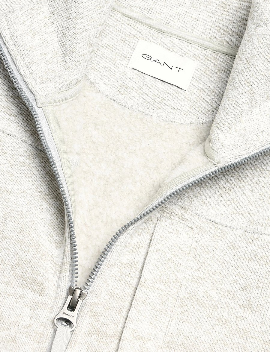 Gant - ZIPPED FLEECE VEST - westen - warm gray melange - 4