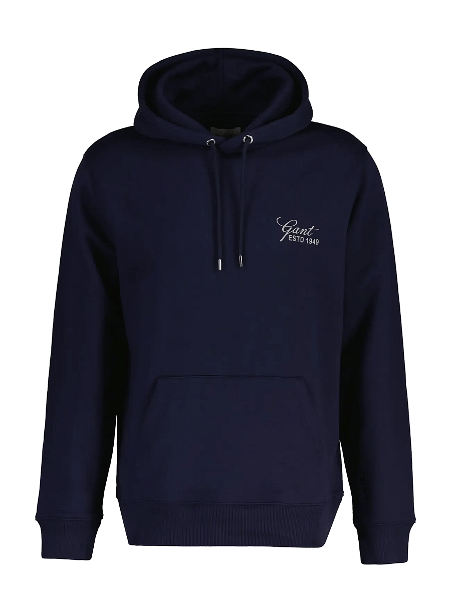 Gant - GRAPHIC HOODIE - kapuzenpullover - evening blue - 0