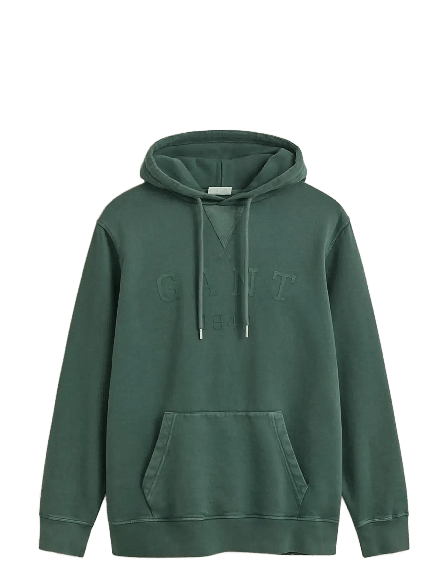 Gant - GRAPHIC HOODIE - hoodies - dark emerald - 1