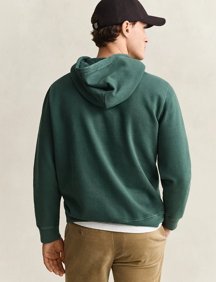 Gant - GRAPHIC HOODIE - dark emerald - 2