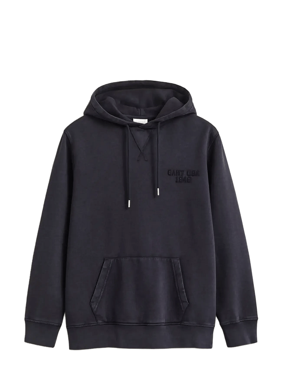 Gant - GRAPHIC HOODIE - kapuzenpullover - evening blue - 1