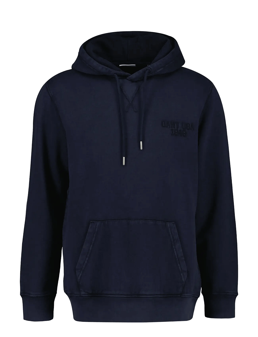 Gant - GRAPHIC HOODIE - kapuzenpullover - evening blue - 1