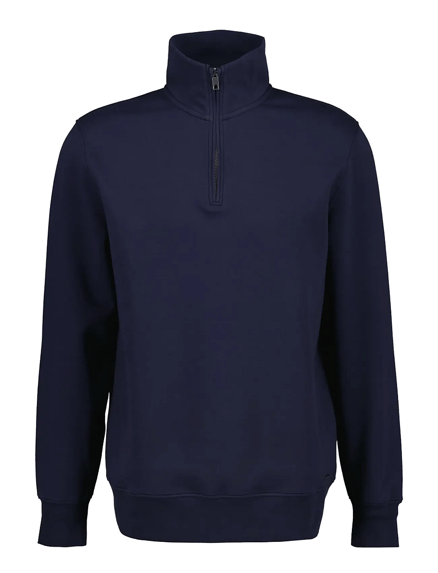 Gant - INTERLOCK HALF ZIP - pullover mit halbem reißverschluss - evening blue - 0