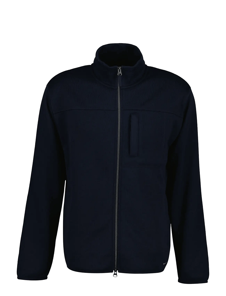 Gant - FLEECE JACKET - efterårsjakker - evening blue - 0