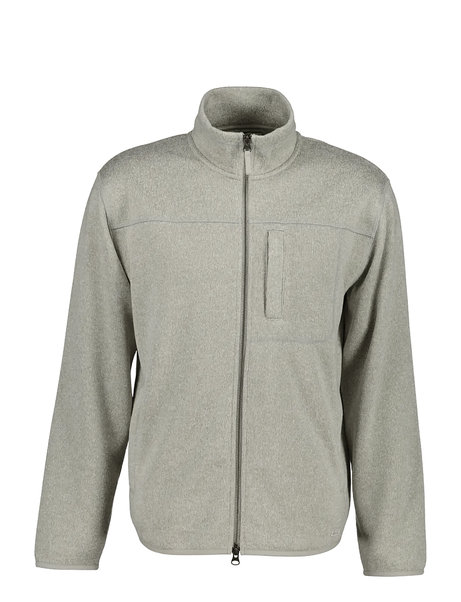 Gant - FLEECE JACKET - herbstjacken - warm gray melange - 0