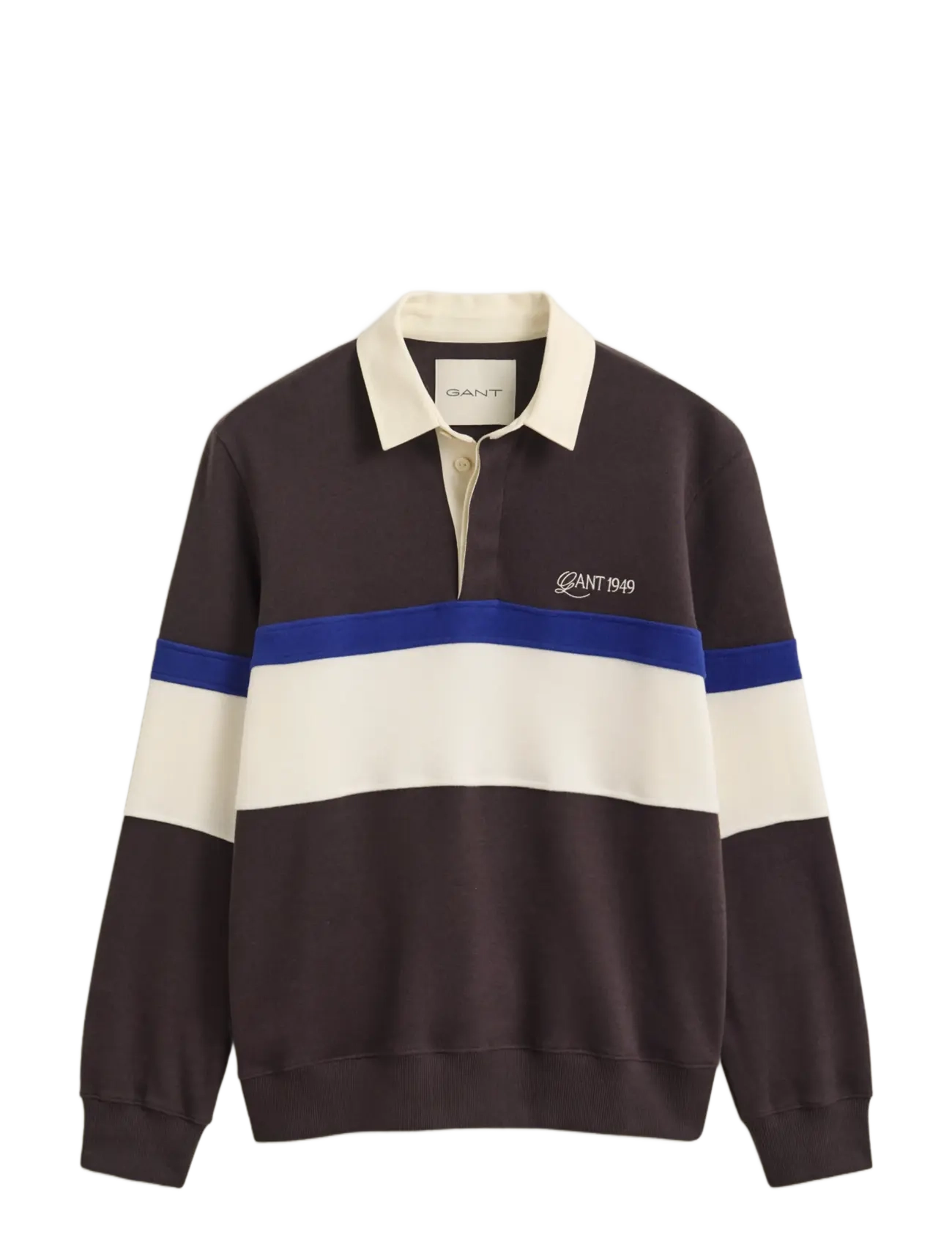 Gant STRIPED SWEAT HEAVY RUGGER - Valentines - CHARRED WOOD BROWN / brown