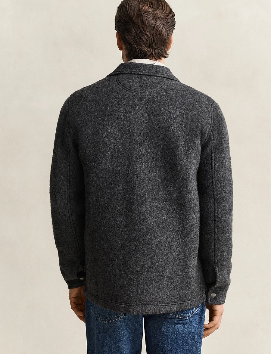 Gant - FLEECE OVERSHIRT - shop by occasion - charcoal melange - 3