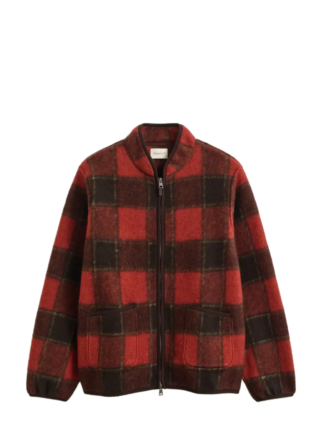 Gant - CHECKED FLEECE JACKET - copperwood - 1