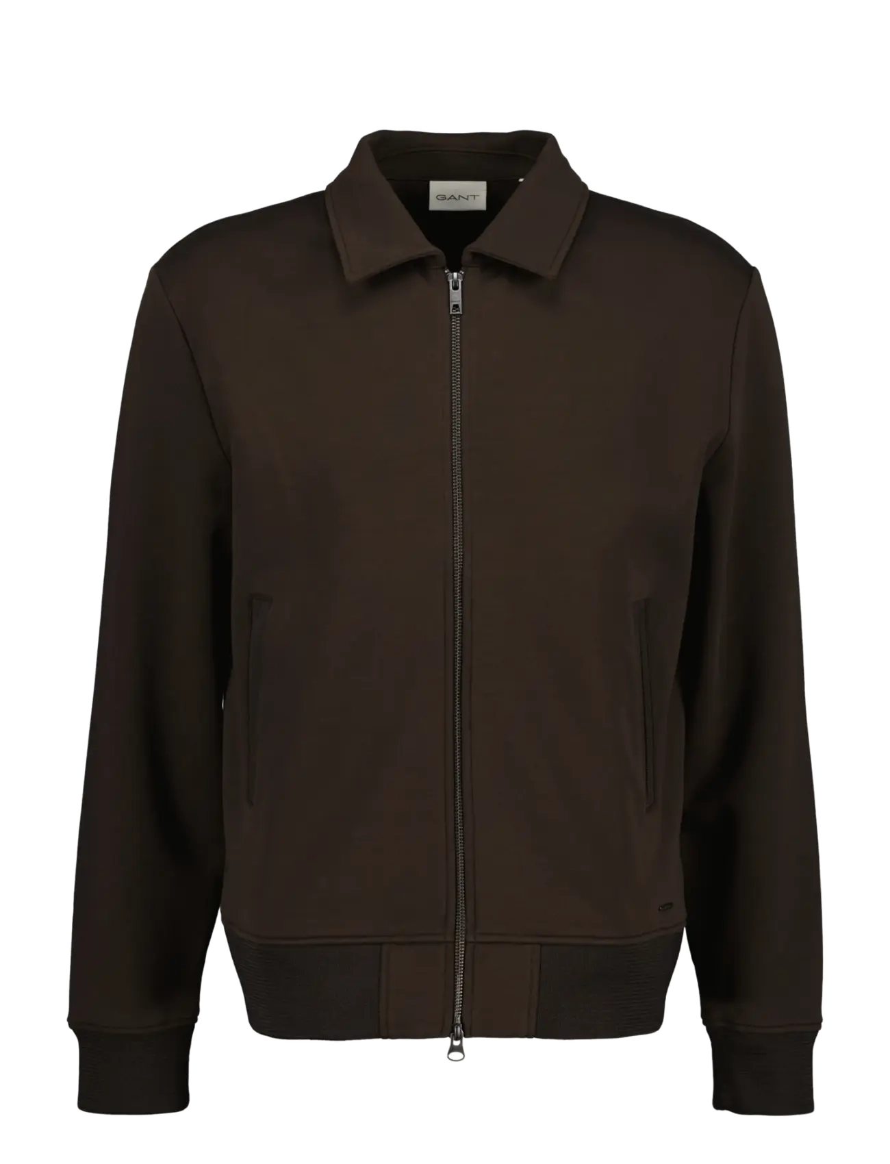 Gant INTERLOCK ZIPPED JACKET - Achetez par style - BLACK BROWN / brown