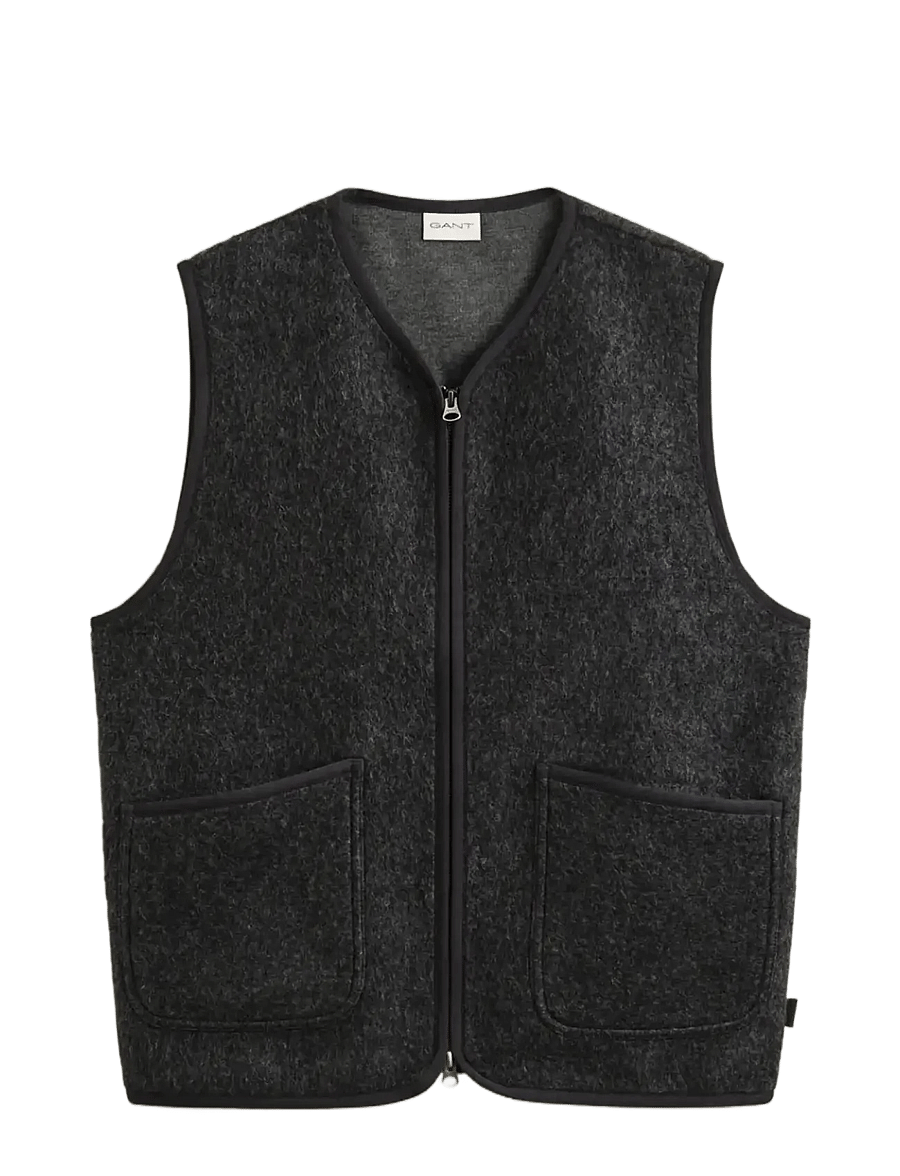 Gant - FLEECE VEST - nach anlass kaufen - charcoal melange - 0