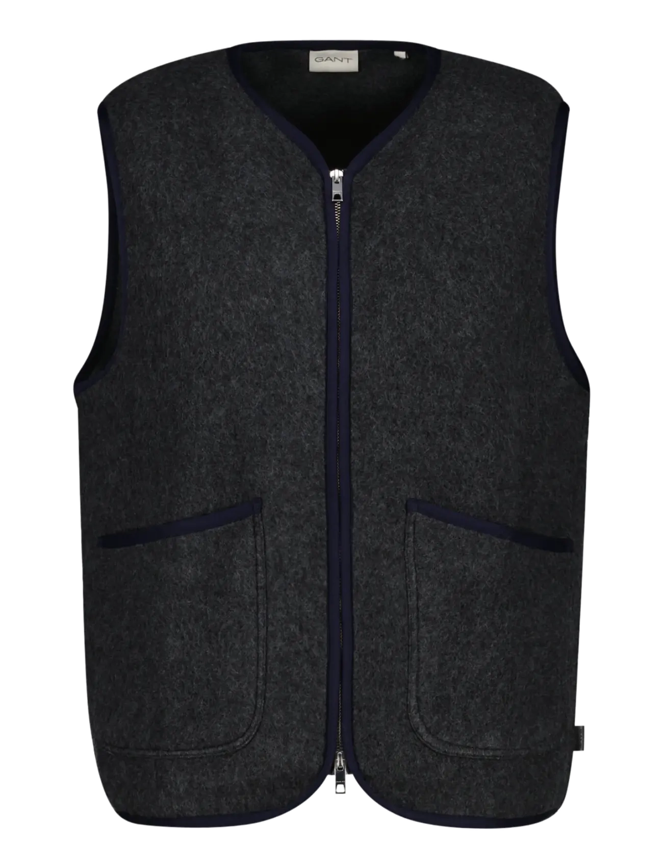 Gant FLEECE VEST - Preppy - CHARCOAL MELANGE / grey