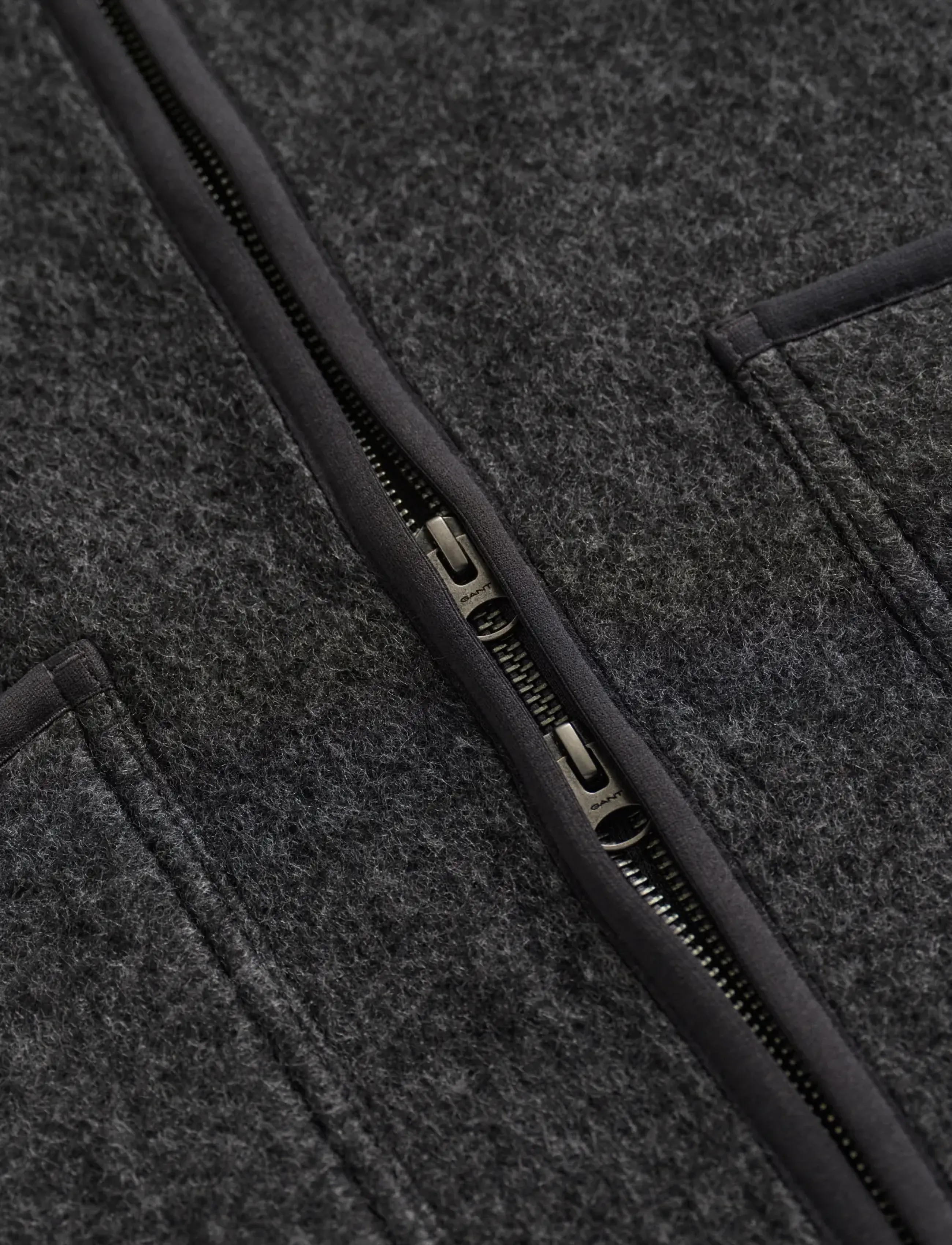 Gant - FLEECE VEST - västar - charcoal melange - 2