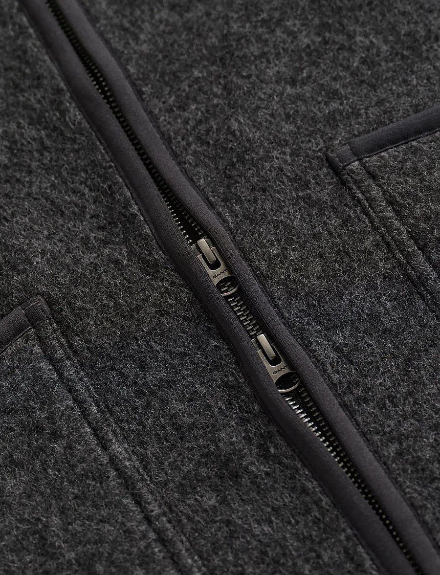Gant - FLEECE VEST - västar - charcoal melange - 2