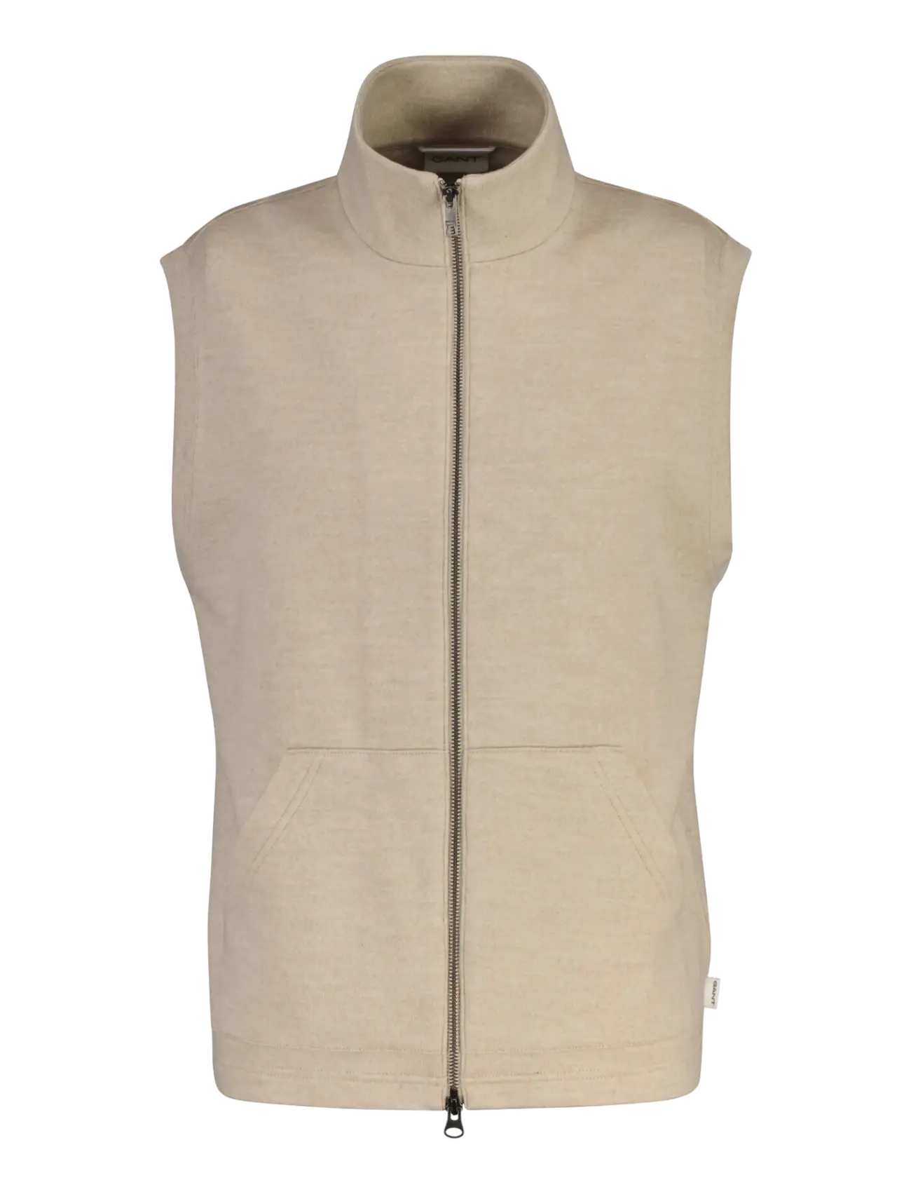 Gant - WOOL BLEND ZIPPED VEST - oat melange - 1
